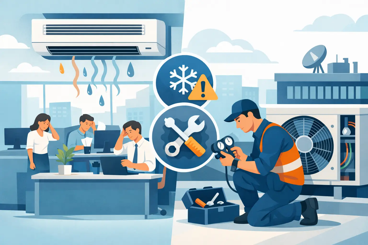 Top Aircon Faults in Office Buildings and Fixes